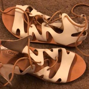 Top Shop Gladiator White Strappy Sandals